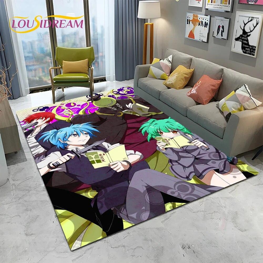 Cartoon Assassination Classroom Anime Carpet Rug for Home Living Room Bedroom Sofa Doormat Decor,kid Area Rug Non-slip Floor Mat