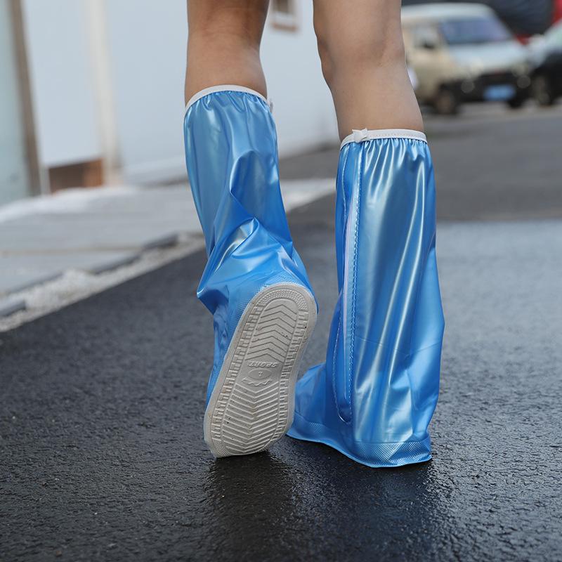 Unisex PVC Waterproof High-Top Non-Slip Shoe Covers for Travel