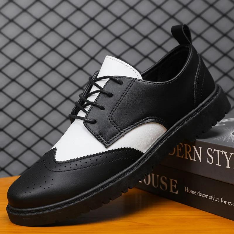 Fashion Men's Casual Leather Shoes Classic Business Dress Shoe Luxury Oxford Office Shoes for Men Comfort Loafers Brogue Shoes Moccasins