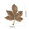 Vintage Maple Leaf Brooch With Antique Finish And Sparkling Rhinestones Antique Jewelry For Elegant Outfit Enhancement