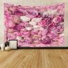 Red Rose Flower Plant Tapestry Botanical Nature Red and Black Tapestry for Bedroom Living Room Wall Decor