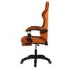 Swivel Armchair With Footrest And Massager Velour Comfortable For Player Xl