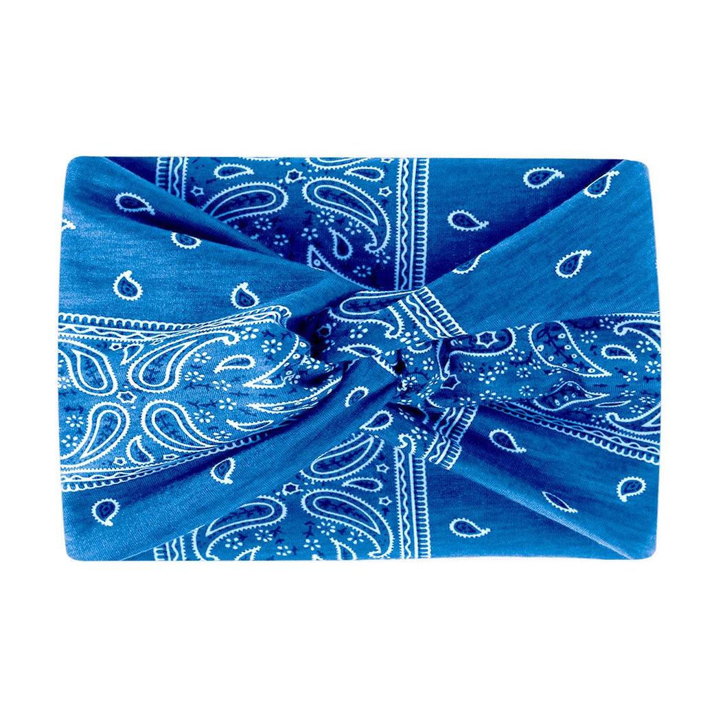 Bohemian Paisley Women's Wide Elastic Cotton Headband - Non-slip, Breathable, Skin-friendly