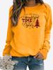 Autumn and Winter Women's Christmas Theme Printing Sweater Round Neck Long Sleeve Casual Sweatshirt Plus Size Top