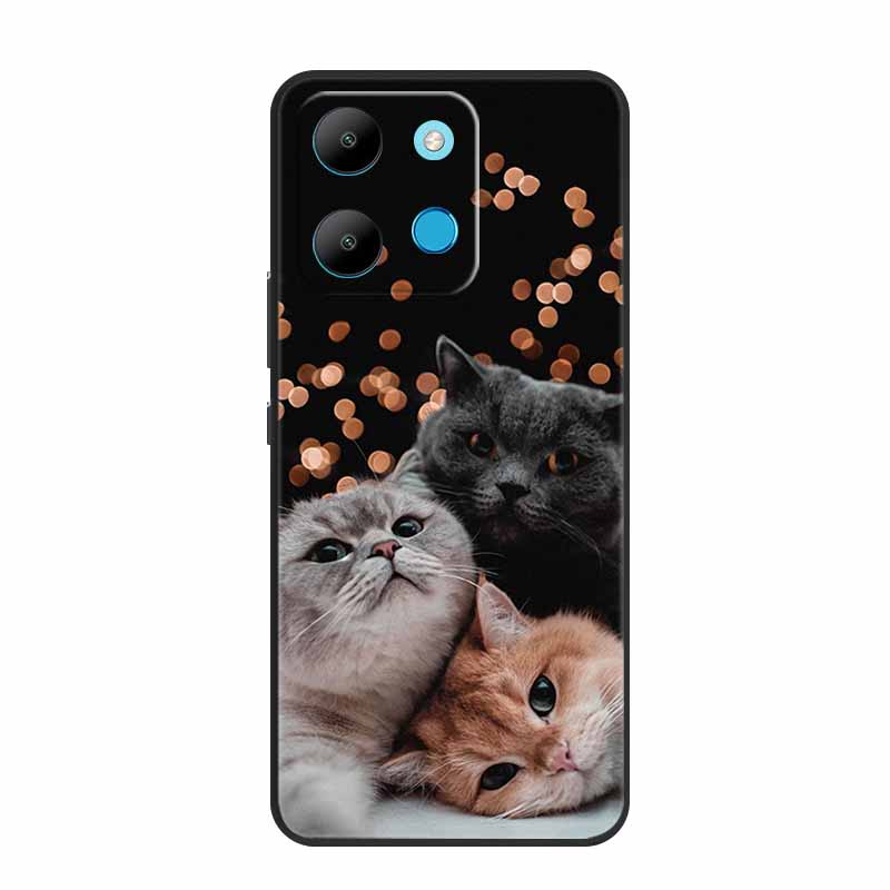 

For Infinix Smart 7 Cases X6515 Lovely Soft TPU Silicon Painted Cat Back Cover For Infinix Smart 7 Plus Phone Case Fundas Bumper Infinix Smart 7