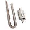 Parking Air Heater Exhaust Pipe with Muffler Stainless Steel Fuel Tank Diesel Gas Vent Hose 2.5cm Inner Diameter 60cm