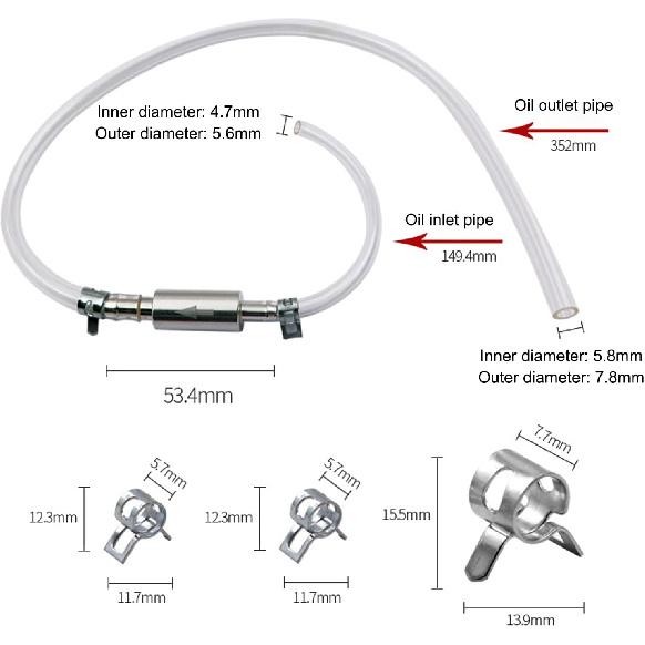 Brake Bleeder Hose, One Way Check Valve Tube Bleeding Tool Kit, Universal Car Motorcycle Clutch Brake Fluid Bleeder Kit Brake System Bleeding Tools