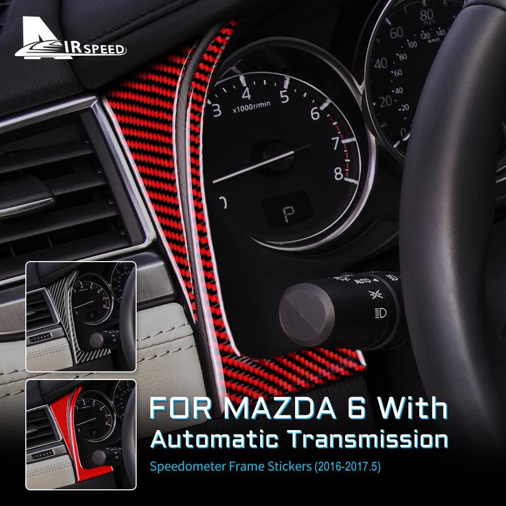 Real Carbon Fiber Speedometer Cover Center Console Trim for Mazda 6 Automatic 2016-2017