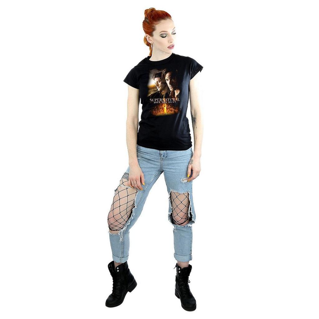 Supernatural Womens/Ladies Poster Cotton T-Shirt