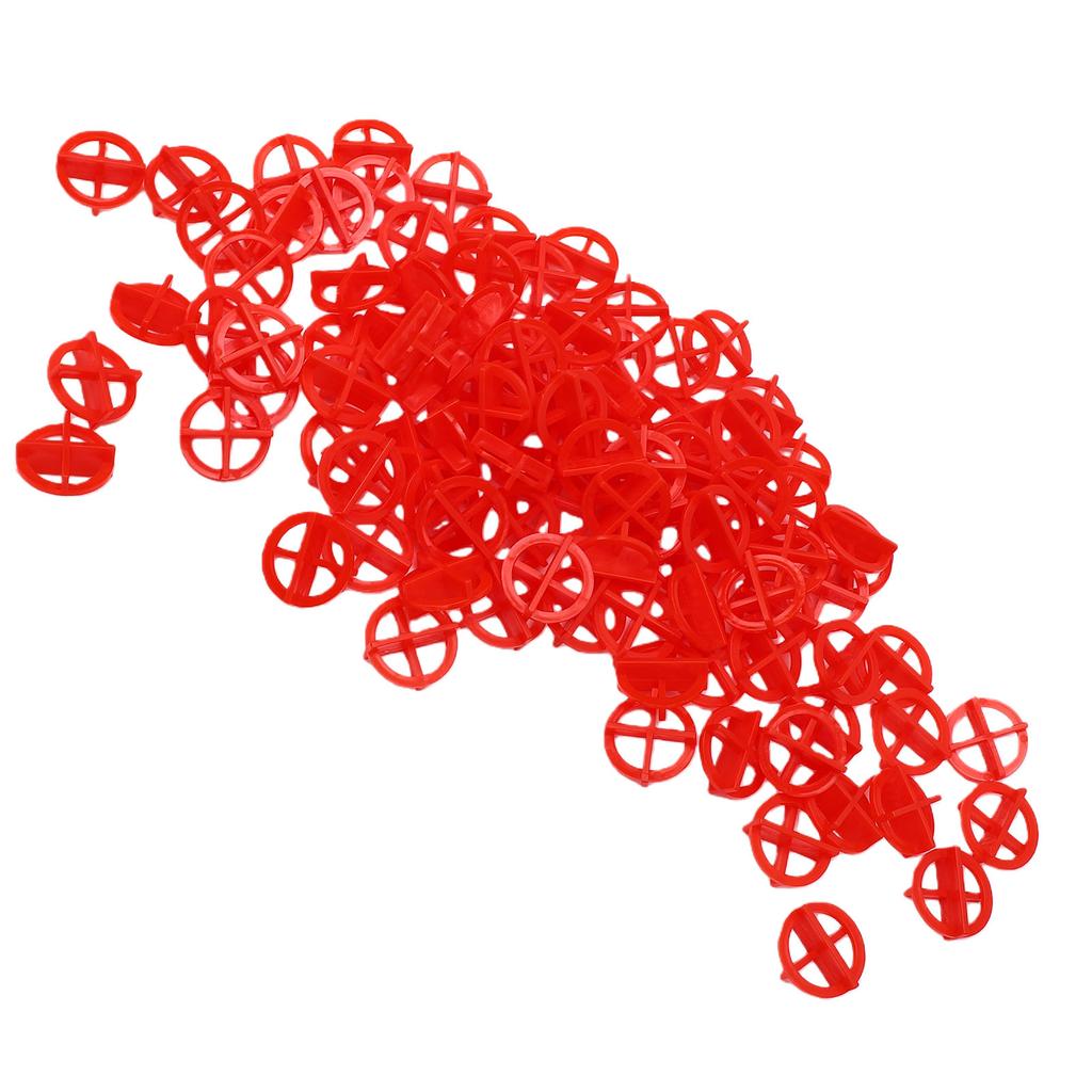 500 Stück Entfernbare Fliesenabstandshalter 1/16 Zoll 2 mm Wiederverwendbar Wandboden Bauwerkzeug Fliesen-Nivelliersystem Rot 2,0 mm