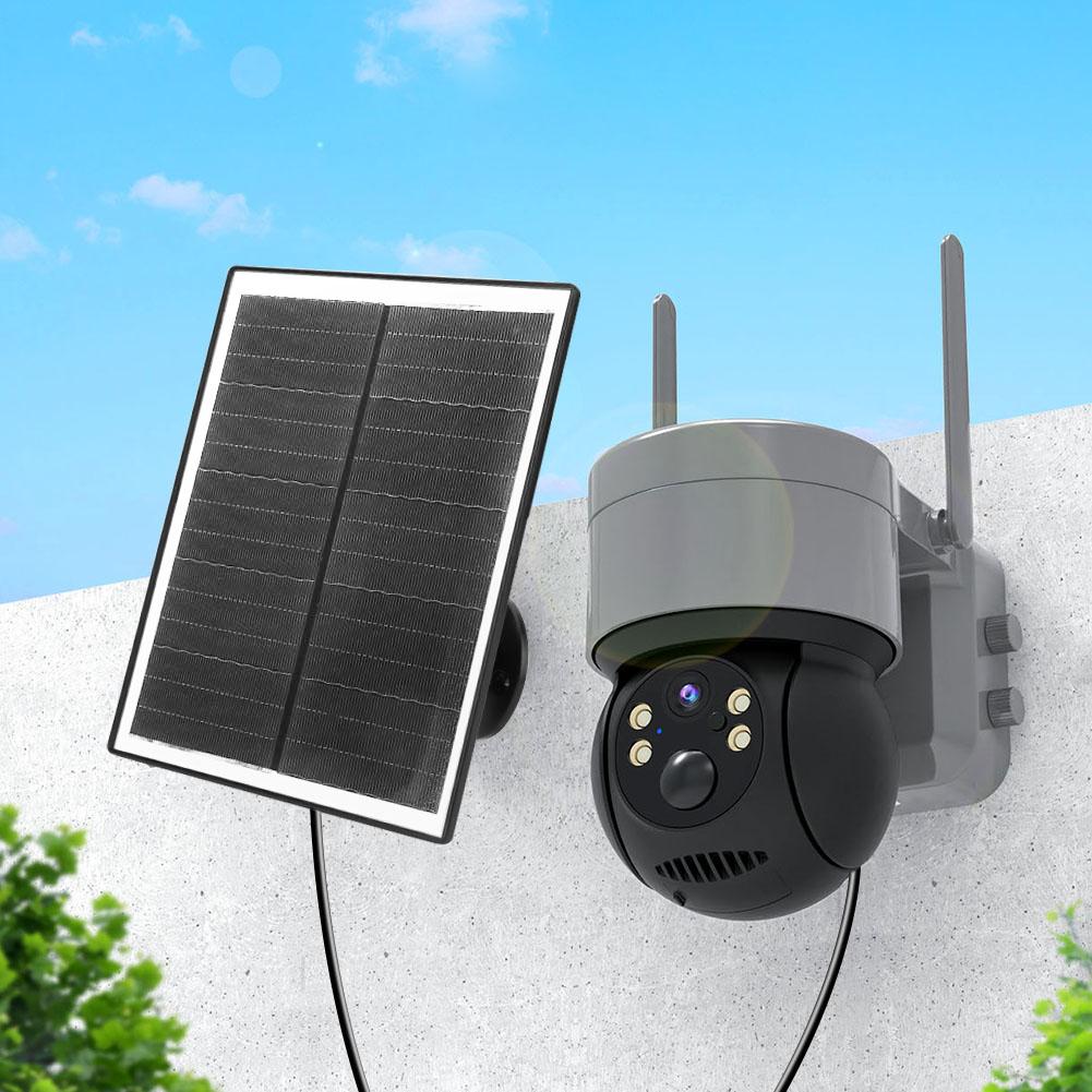 6W 5V Shingled Solar Panel Micro USB & USB-C Port Solar Panel Charger IP65 Waterproof Solar Charging Panel for Outdoor Camera