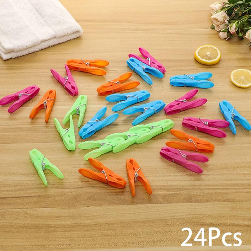 Clothespins Hanging Pegs Clips Plastic Hangers Racks Laundry Clothes Pegs Clamps Towel Clips Home Storage Hooks