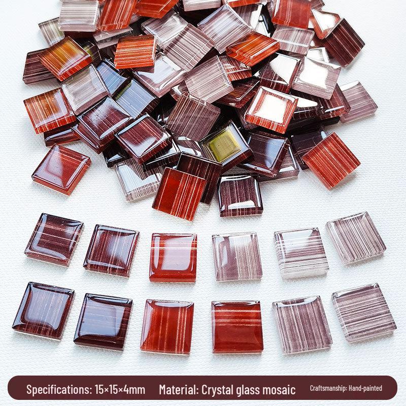 200g 1,5cm Transluzent 15mm Kristallmosaik DIY Handgemacht Buntes Glas Schnittpapier