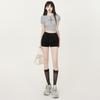 European & American Style High-Waisted Peach Hip Denim Shorts - Slimming Casual Summer Wear