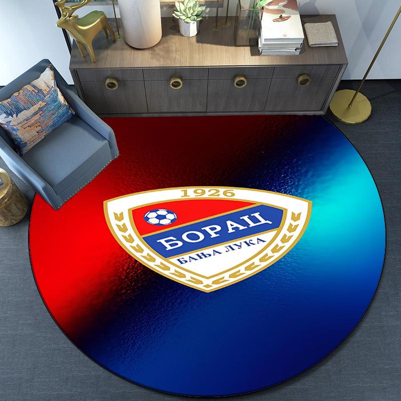 Bojcin Badge Celebration Round Rug for Livingroom,Bedroom, Palyroom, Chair Rug, Area rug, Circle Carpet, Fan Christmas gift