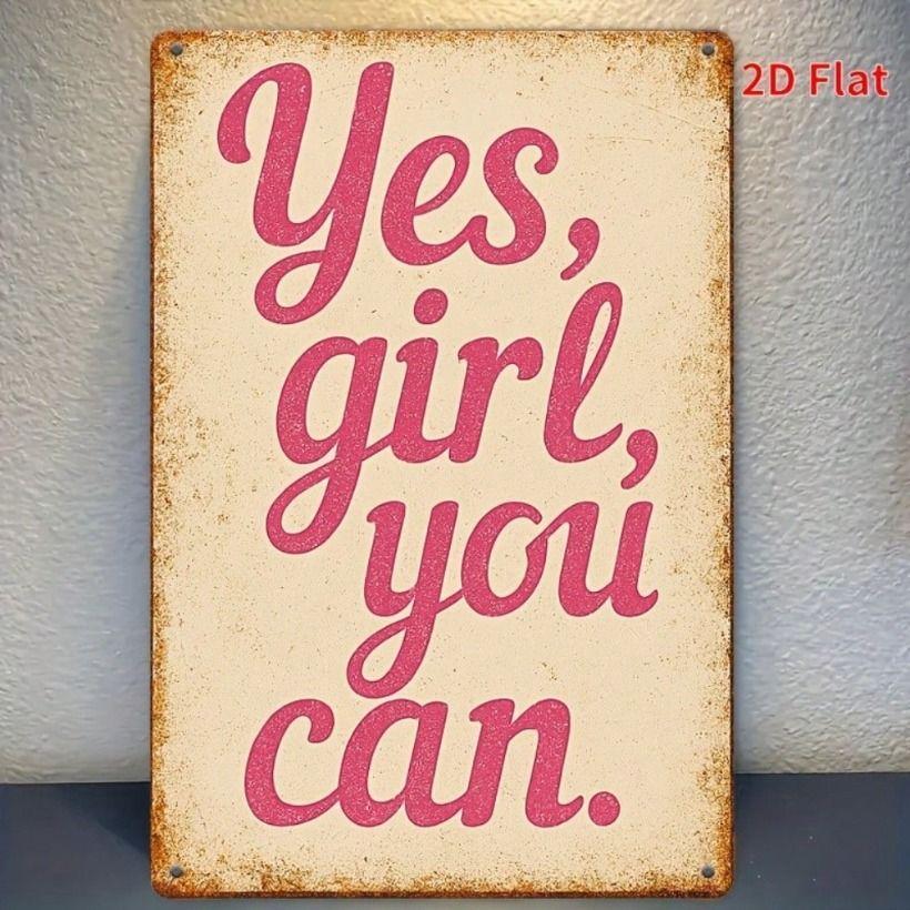 

Metal Wall Art Poster, Inspirational Quote Bar Decor, Gift for Friend