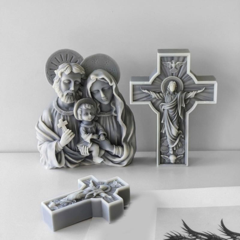 Creative Religious Silicone Mold Crafting Accessories Molds Candle Making Moulds Suitable for Home Decors Enthusiasts