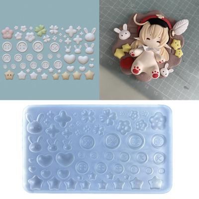 Versatile Silicone Casting Mold Button Accessories Molds Versatile Ornaments Casting Mould Jewelry Making Tool