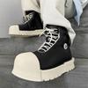 Mickey Big Head High-top Shoes Platform-soled Heightening Martin Boots Niche American High Street Wind Board Shoes Couple Bread Shoes