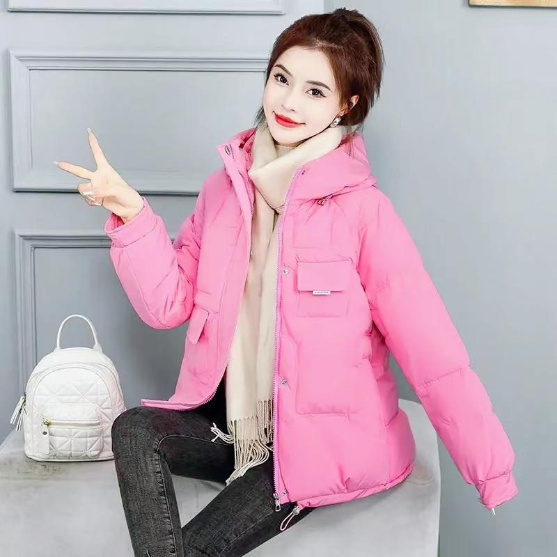 Zimní novinka Volný zahraniční styl bunda s kapucí dolů Bavlna Vycpané Dámské Populární