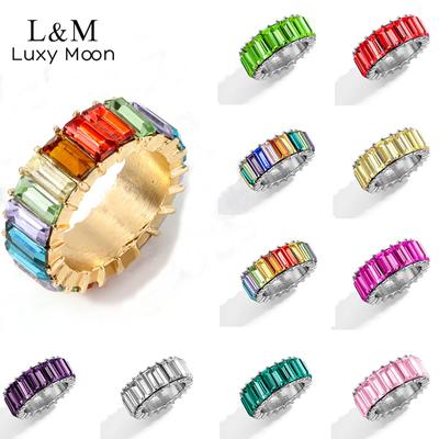 Frauen Männer Legierung Diamant Ring Armband Farbe Geometrische Ring Schmuck Ringe