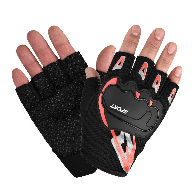 Half-Finger Breathable Polyester Workout Gloves for Men Women Fitness Training Gym Weightlifting