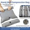 Reusable Hand Roll Vacuum Bags Dustproof Luggage Vacuum Storage Bag  for Travel