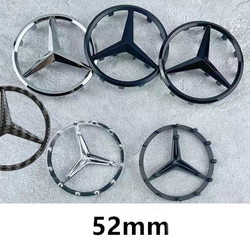 

GLC GLB 52/57mm ABS Car Steering Wheel Emblem Sticker Accessories For Mercedes Benz AMG GLC CLA GLK W166 W203 W206 W246 W176 W1 Silver