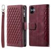 Style 005 For Samsung Galaxy A06 4G Wallet Case Rhombus Stitching Line PU Leather Phone Cover
