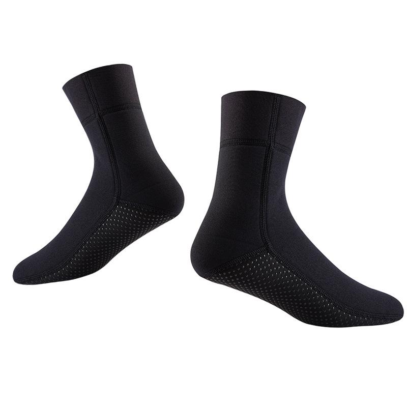 Super Elastic 3mm Knitted Diving Socks Cold-Proof Anti-Slip Winter Swimming Ankle Protection Enlarged Anti-Wear