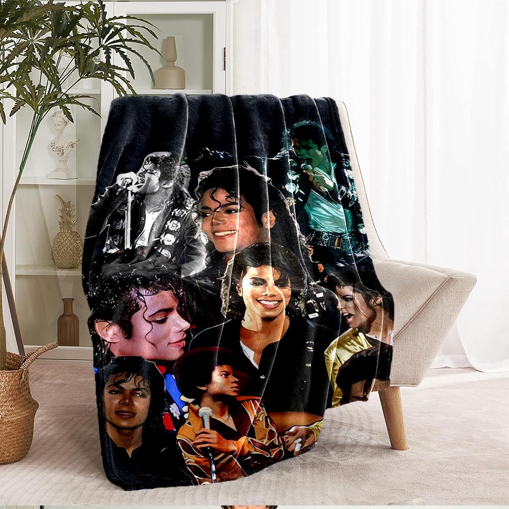 Michael Jackson Theme Printed Blanket - Perfect for Couch, Bed, Travel & Outdoor Use | Machine Washable, Cozy & Durable.