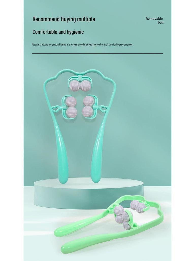 Handheld Dual Ball Neck & Trapezius Massager for Cervical Spine – Multifunctional Manual Massager