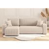 ALYA Convertible and Reversible 4-seater Corner Sofa In Corduroy - Beige