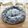Dog Round Winter Warm Sleeping Bag Long Plush Soft Pet Bed Calming Bed