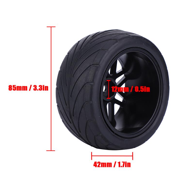 4Pcs 85mm 1/10 Universal RC Car Wheels Crawler Vehicle Tyres Tires Remote Control Car Accessories