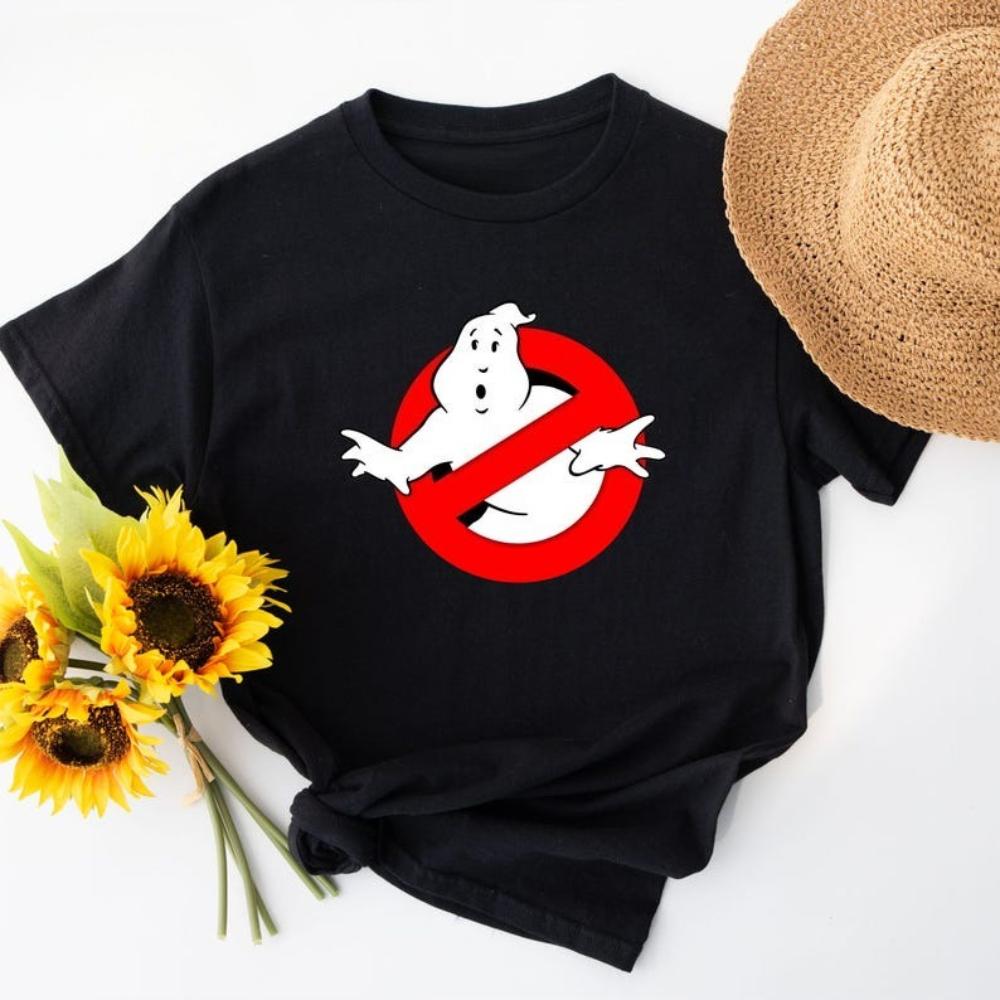 Vintage 80s Ghostbusters Graphic T Shirts Woman Man Halloween Comfortable High Quality Cotton Tshirt Classic Shortsleev