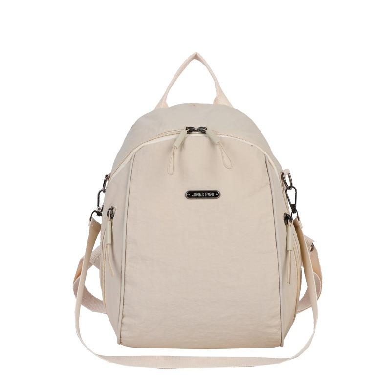 Summer popular fashion versatile simple solid color student schoolbag going out commuting versatile backpack women