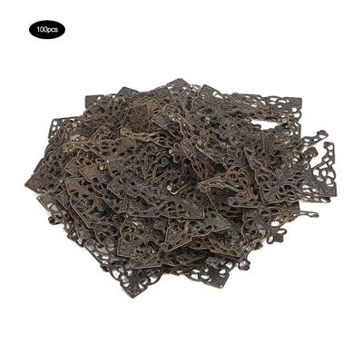 100PCS Vintage Style Iron Corner Desk Edge Corner Embellishments Decorative(Antique Brass)