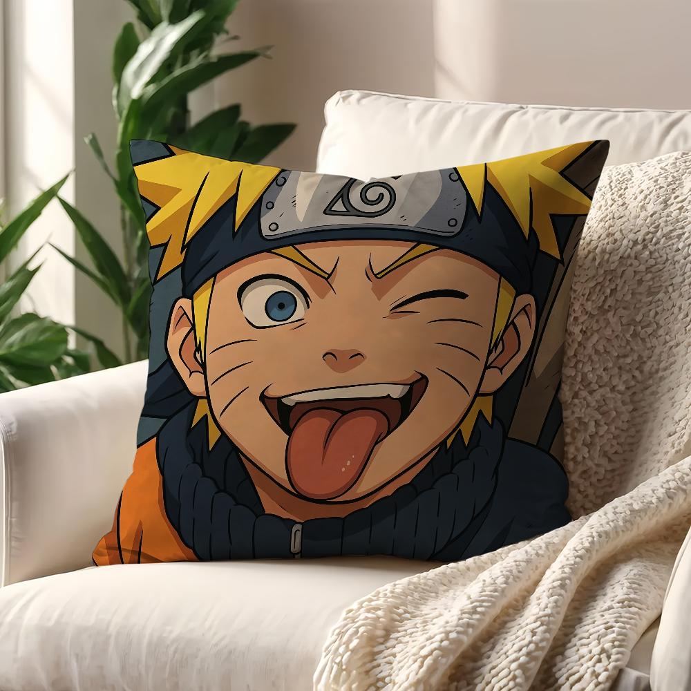 Anime NNarutoO Funny Meme Cushion Cover For Pillow Printing Sofa Decoration Home Car Room Coffee Shop Office Nordic Simplicity