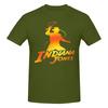 Indiana Jones Logo Nude Feeling Tshirt Sports Street Reinforced Collar Shirt