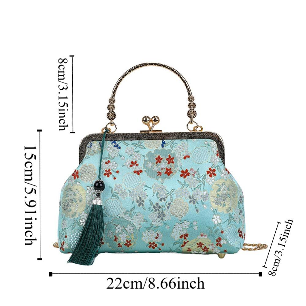 Flower Chinese Style Handbag Elegant Crossbody Bags Luxury Cheongsam Banquet Bag  Travel