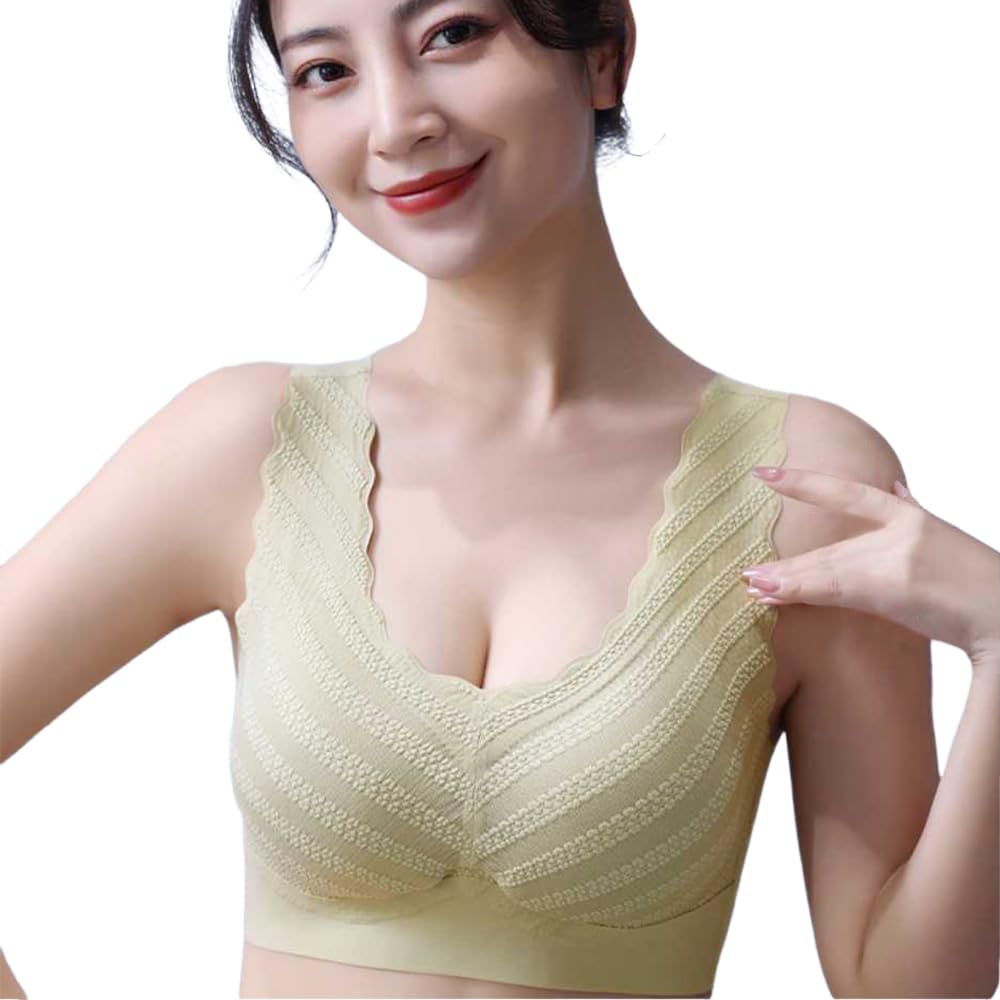 

FEISEDY Беспроводная ночная поддержка Экстра Высокий День и Ночь A8110 Бюстгальтер, Женское нижнее белье, Грудь, Удобный, Мягкий, Бока, Бесшовный, Спорт, Использование, зелёный