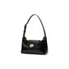 Charles & Keith Minimalist Flap Baguette Shoulder Bag Small Women shoulder bag Beige Black CK2-20671648
