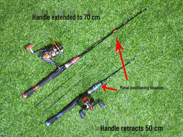 Compact 60-80cm Portable Fishing Rod – Mini Raft, Casting, Surf, and Ice Lure Rod