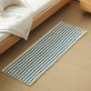 Long Tufting Stripe Bedroom Rug Bathrooom Mat Geometric Soft Fluffy Bathmat Bedside Carpet Floor Anti Slip Pad Chic Home Decor