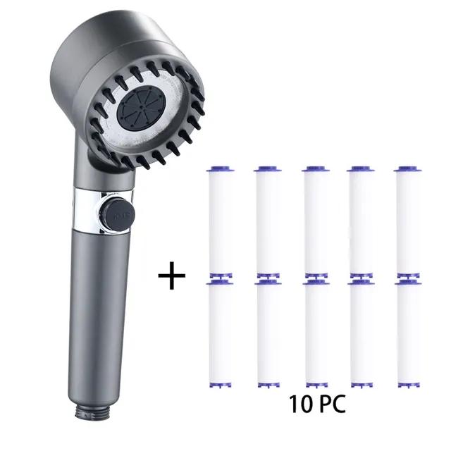 New 3 Modes Shower Head High Pressure Showerhead Portable Filter Rainfall Faucet Tap Bathroom Bath Home Innovative Accessories