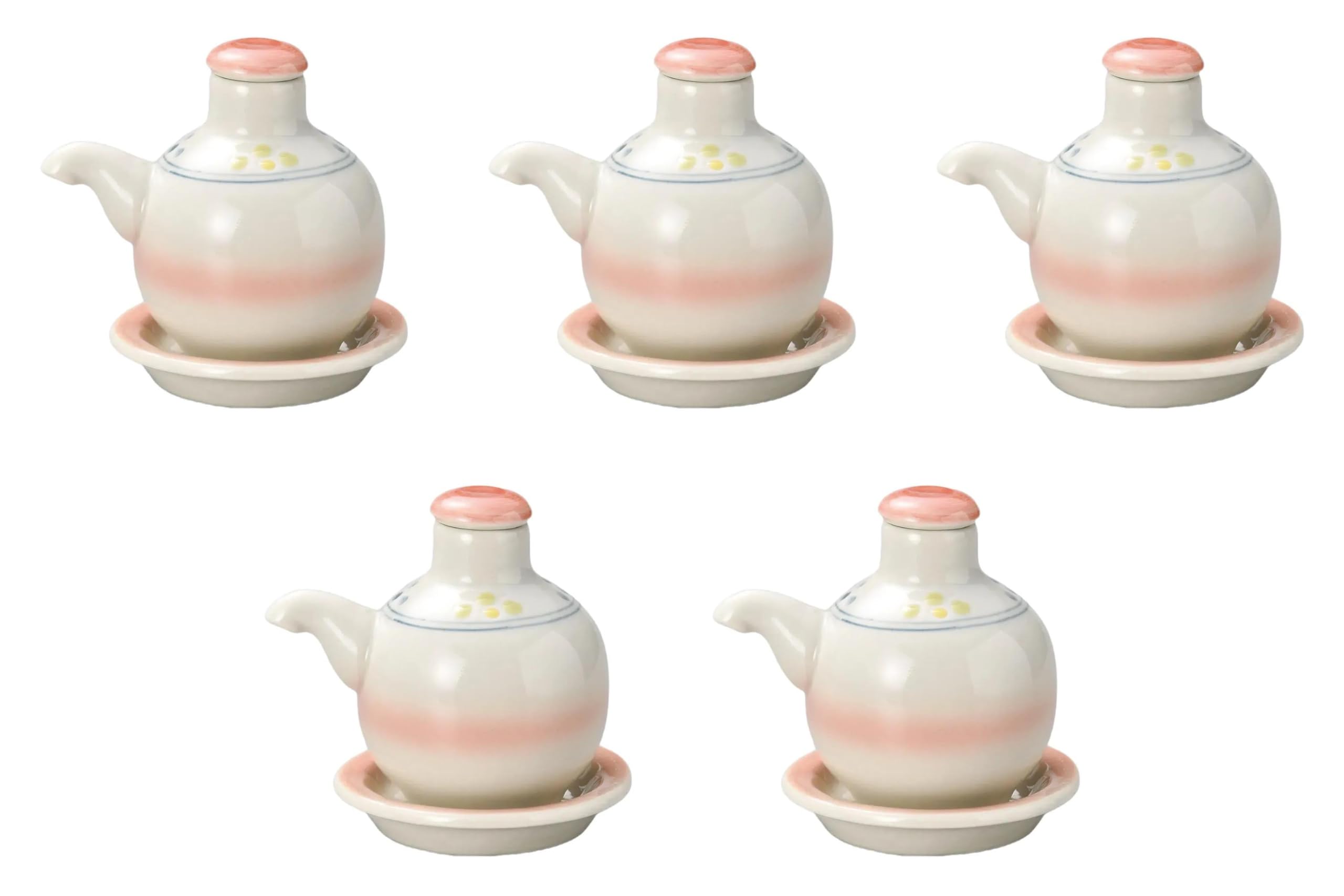 

Set of 5 Early Spring Pink Soup Bowls with Plates Soup Bowl Setomonohonpo (Small) [7.7×9.4cm (150cc)] рожевий