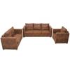 Day and Night - Day and Night 3-Piece Sofa Set Faux Suede Leather