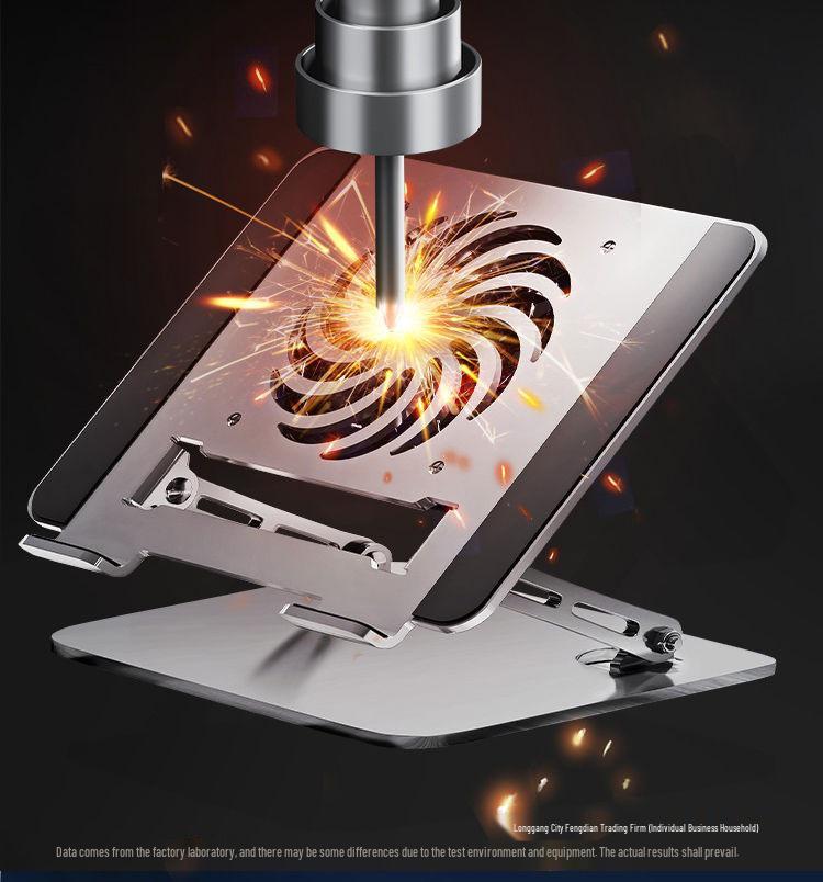 Silent Laptop Cooling Stand – Universal Stable Desktop Riser In Carbon Steel for Office & Learning