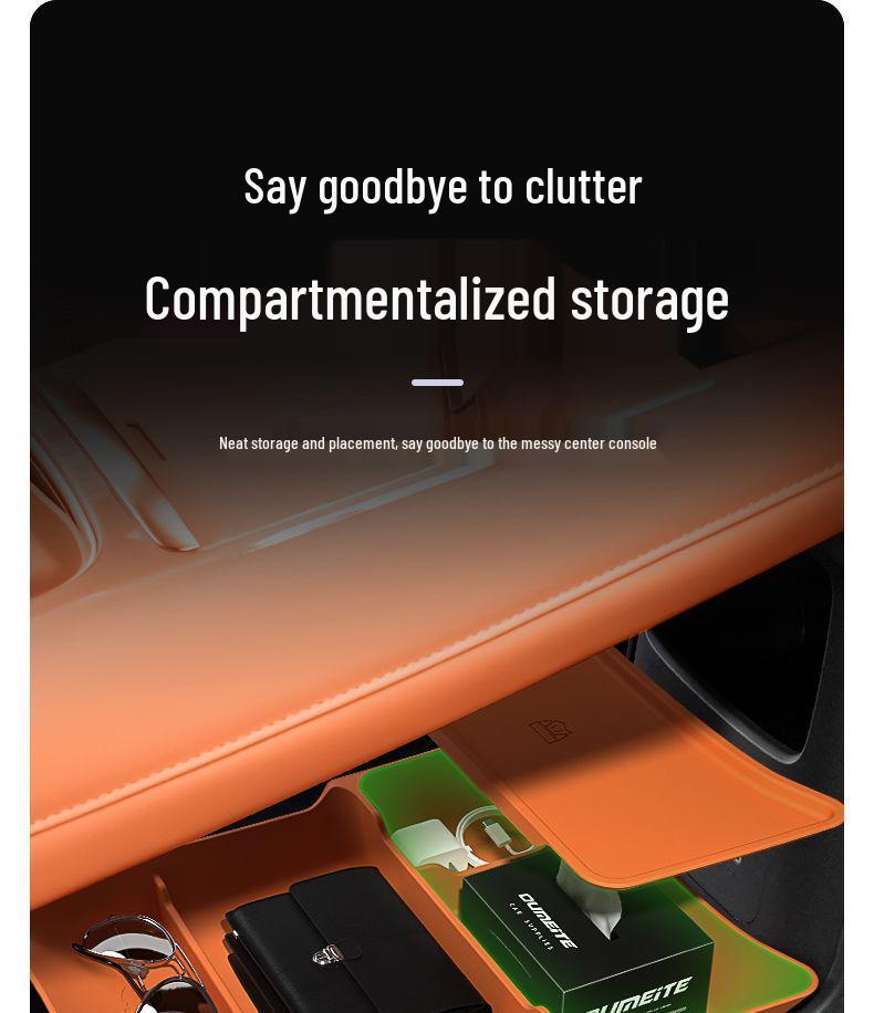 Compatible with 26 Deepal S07 Models: Center Console Silicone Storage Box Organizer for Car Interior Modification.